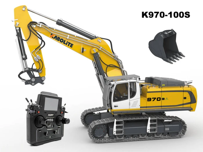 Kabolite K970-100S Pro 1/14 Hydraulic RC Excavator - 2026 Flagship Edition - 31kg Full Metal CNC Heavy Duty Digger - Professional RTR with PL18EV Lite