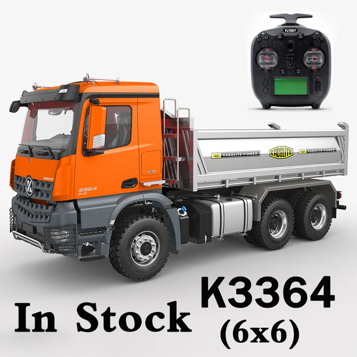 Kabolite K3363 1/14 Scale 6x4 Hydraulic RC Dump Truck - 2026 Upgraded Metal Edition - Professional Tipper with Sound & Light System - RTR