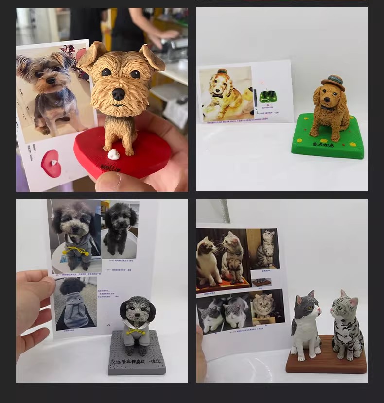 Custom Bobblehead from Photo - Personalized Clay Figurine & Realistic Sculpture Handcrafted Wedding & Anniversary Gift