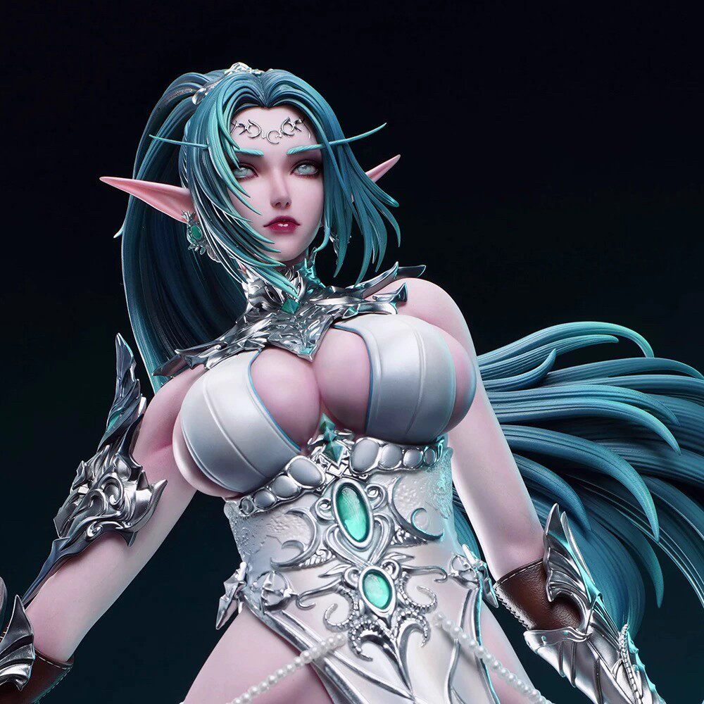 DHstudio World of Warcraft Tyrande Whisperwind Night Elf Queen Alliance Leader Statue