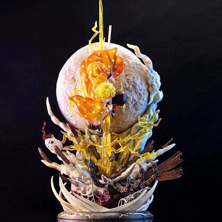 Demon Slayer Zenitsu Agatsuma Thunderclap and Flash LED GK Resin Statue