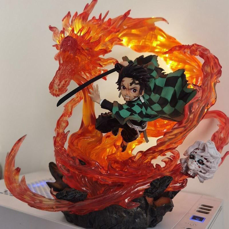 Demon Slayer Tanjiro Kamado LED Light-up 32CM Action Figure Statue