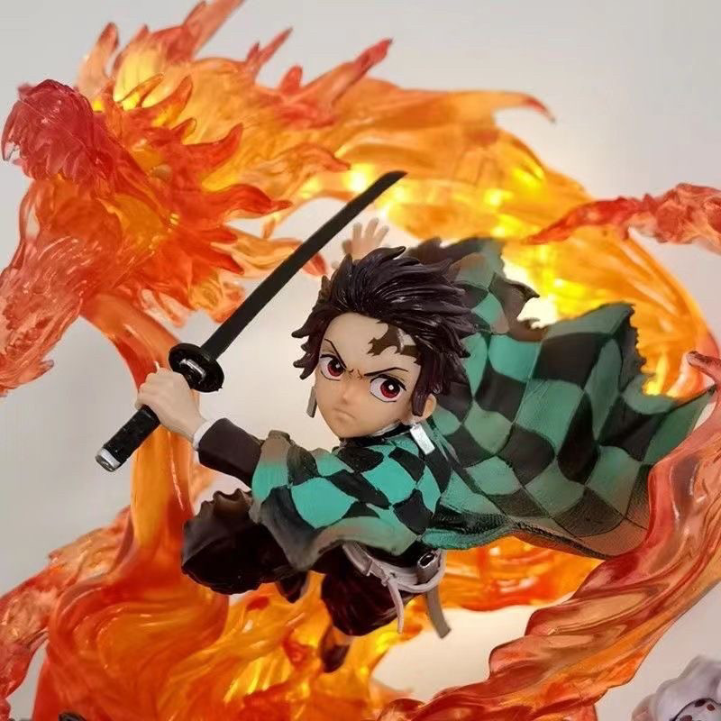 Demon Slayer Tanjiro Kamado LED Light-up 32CM Action Figure Statue