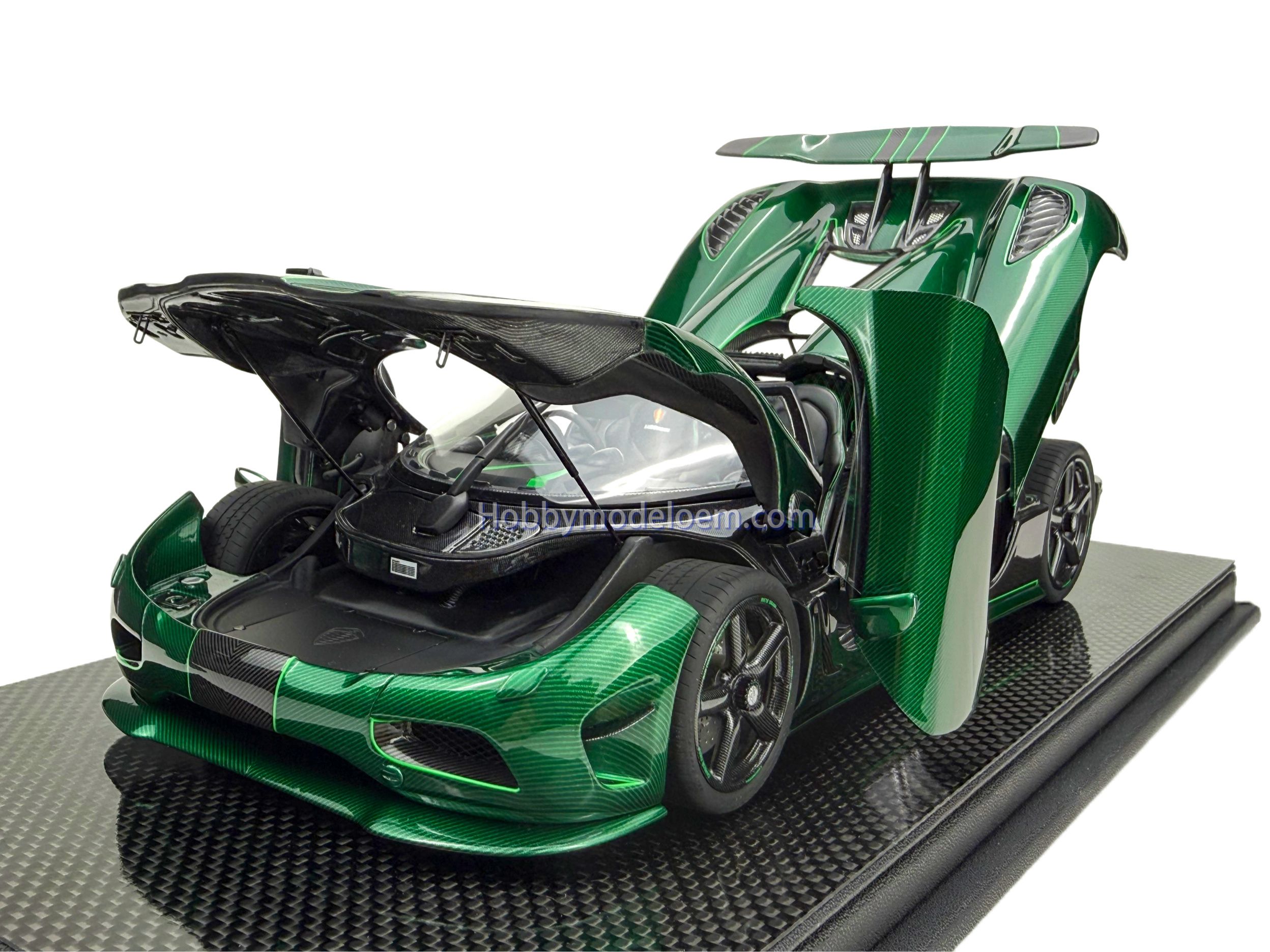 Frontiart New Release 1：18 Full Open Koenigsegg Agera S Goblin Green Carbon
