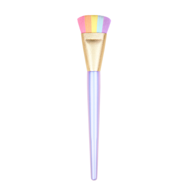 Customized colorful rainbow face powder brush