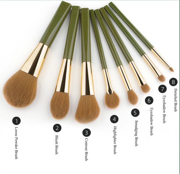 OEM luxury travel makeup brushes set