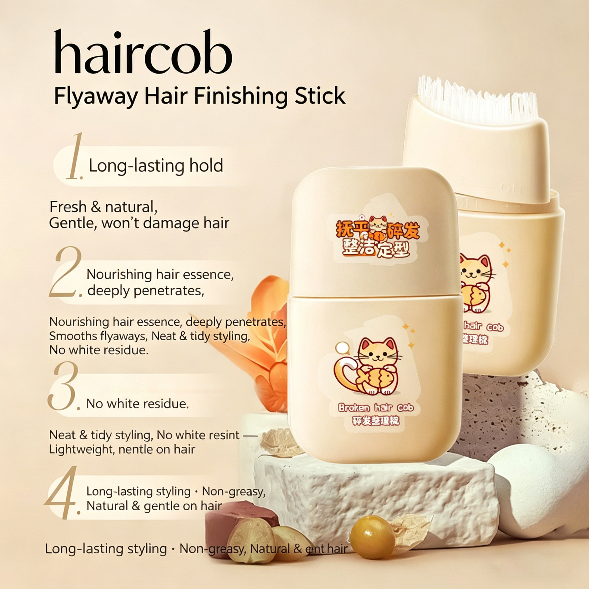 Kids’ Anti-Frizz Hair Taming Cream – Non-Greasy, Smooth & Shiny, Flyaway Control