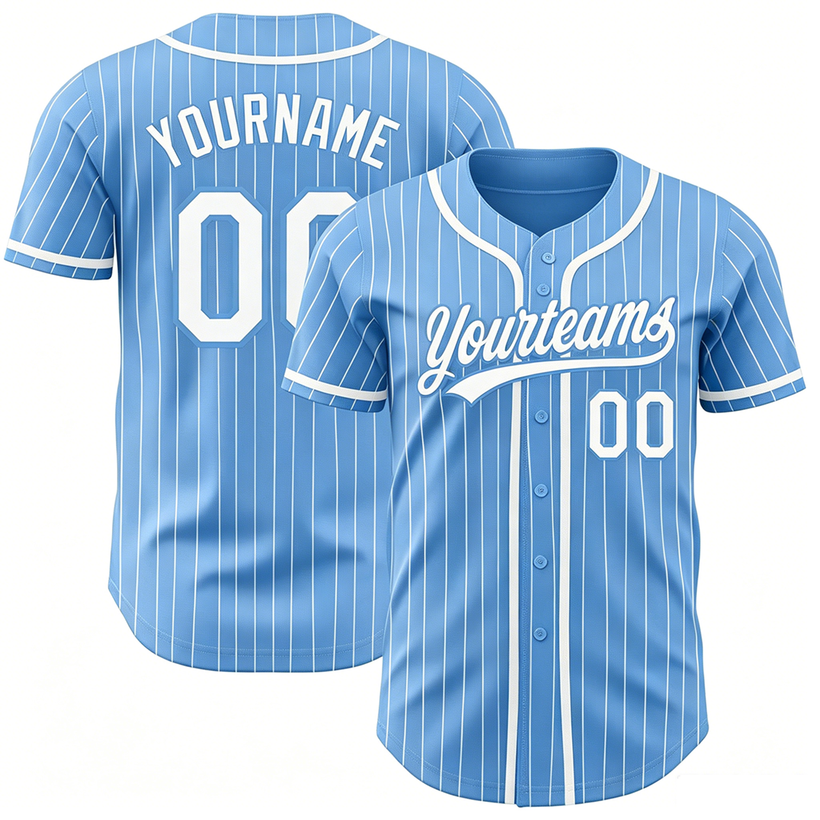 custom light blue baseball jersey