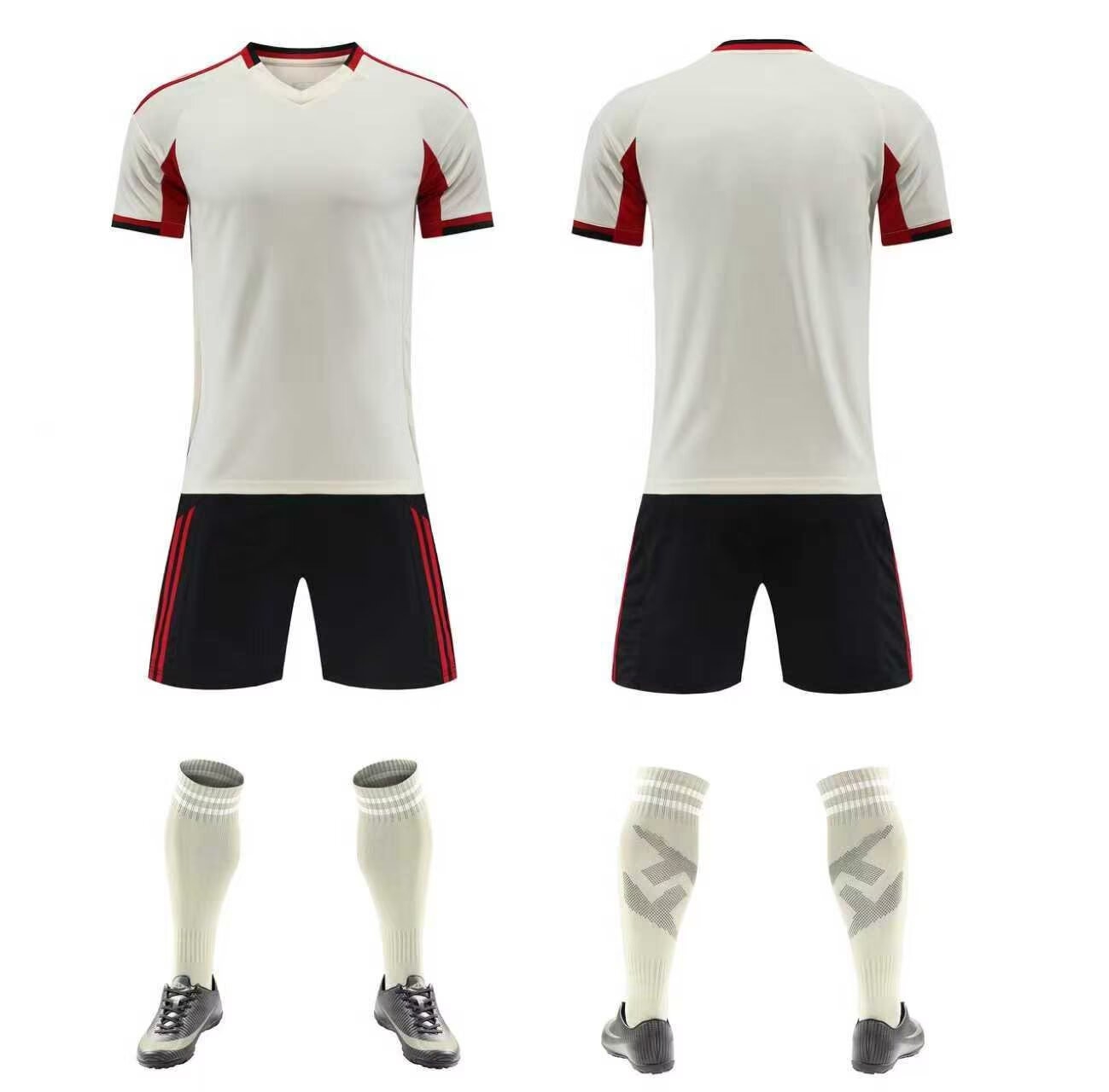custom white soccer sets