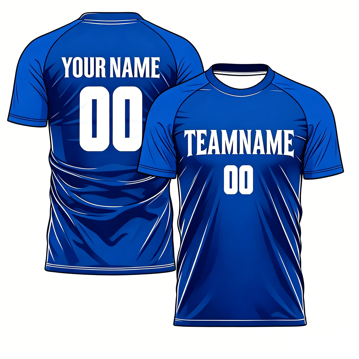 custom blue soccer shirts 
