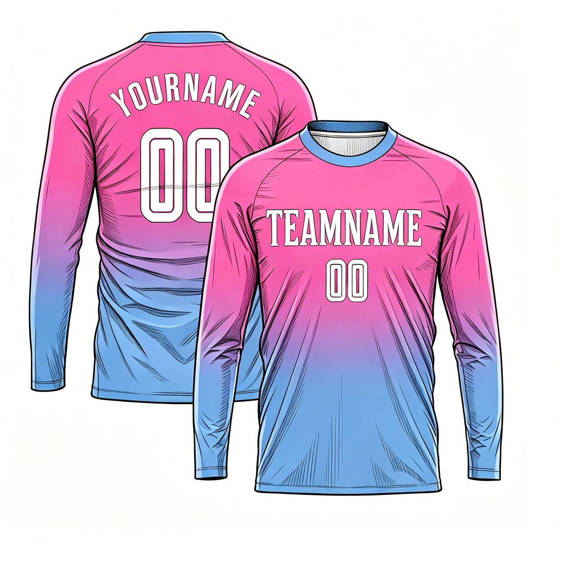 Custom long sleeve soccer jersey