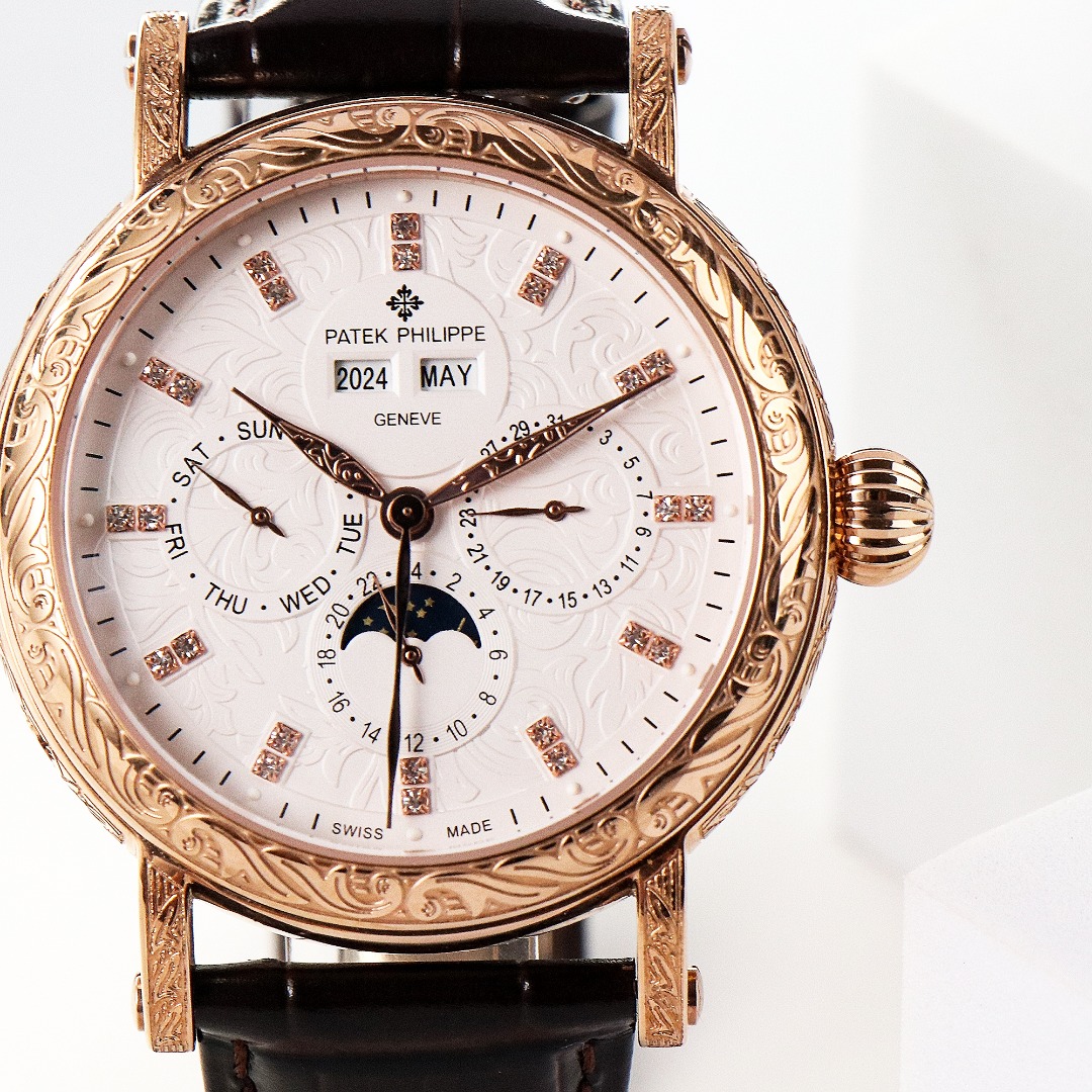 Multi-function watch carved case