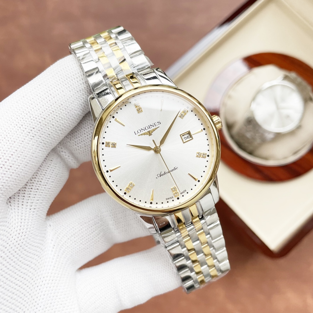 Big three-pin classic men's watch stainless steel strap