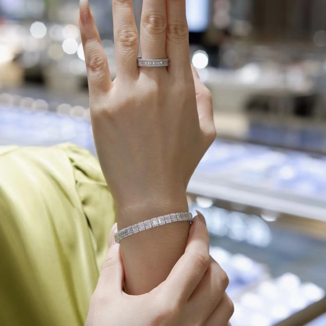 Three row diamond bracelet