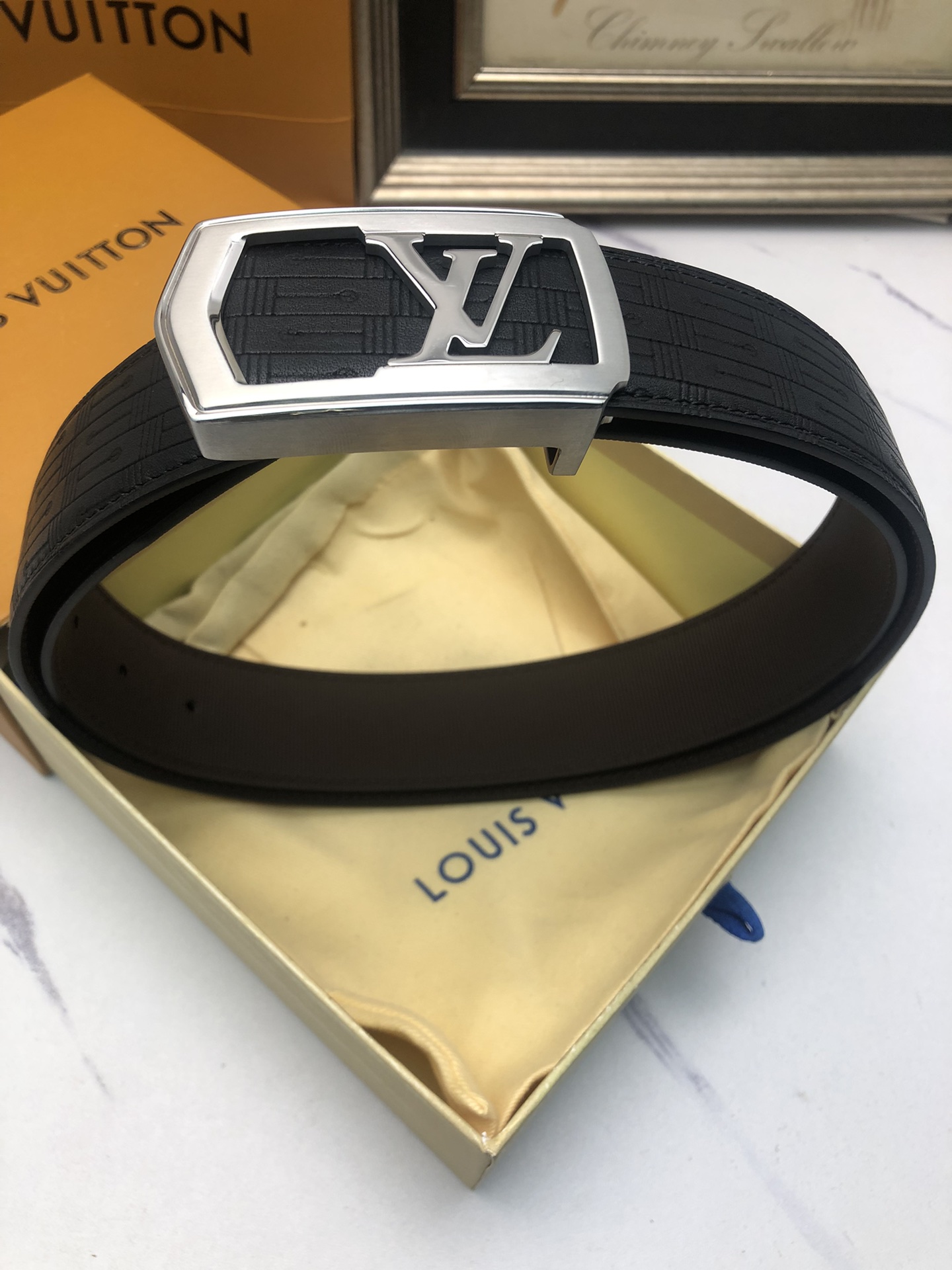 40MM hot stamped cowhide belt