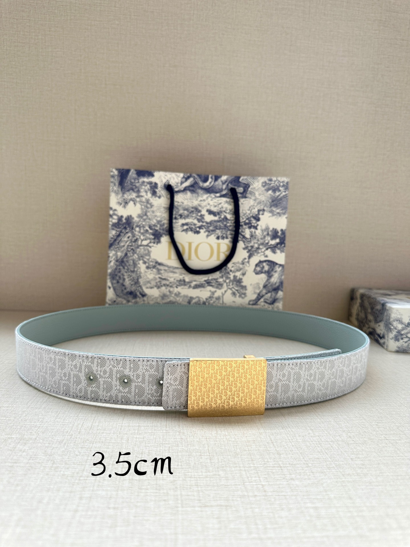 White printed double-sided belt 35MM