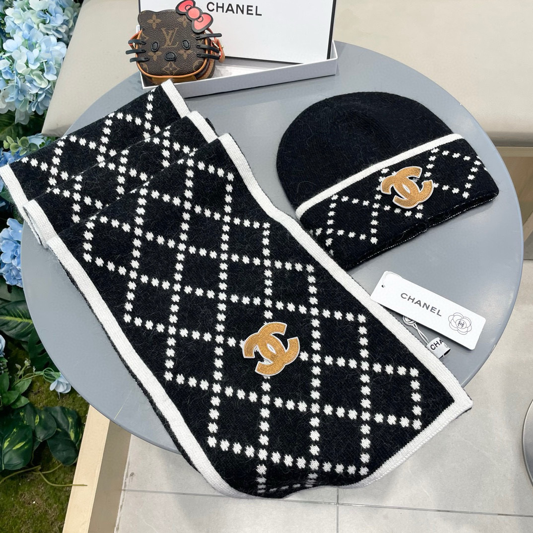 Classic suit hat scarf