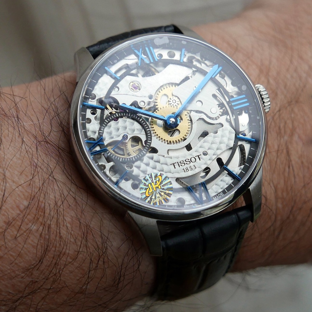 Double skeleton watch