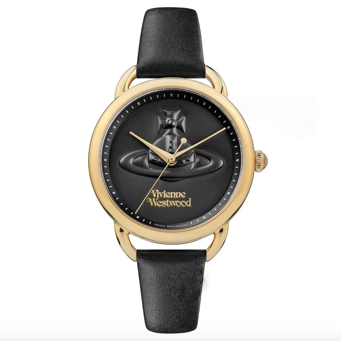 34MM black and white two-color watch cowhide strap