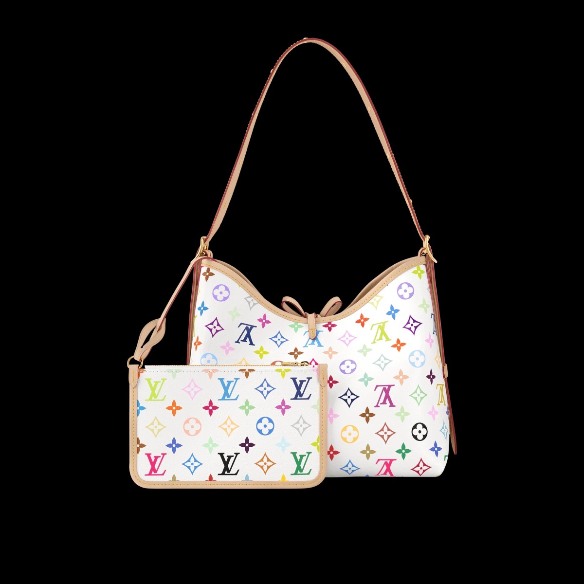 White tricolor tote bag