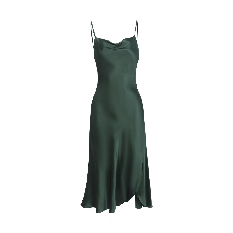 Silk spaghetti strap maxi dress