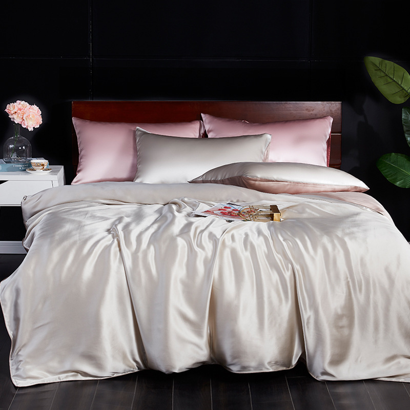 Wholesale summer silk four-piece bedding set, Tencel Lyocell, mulberry silk