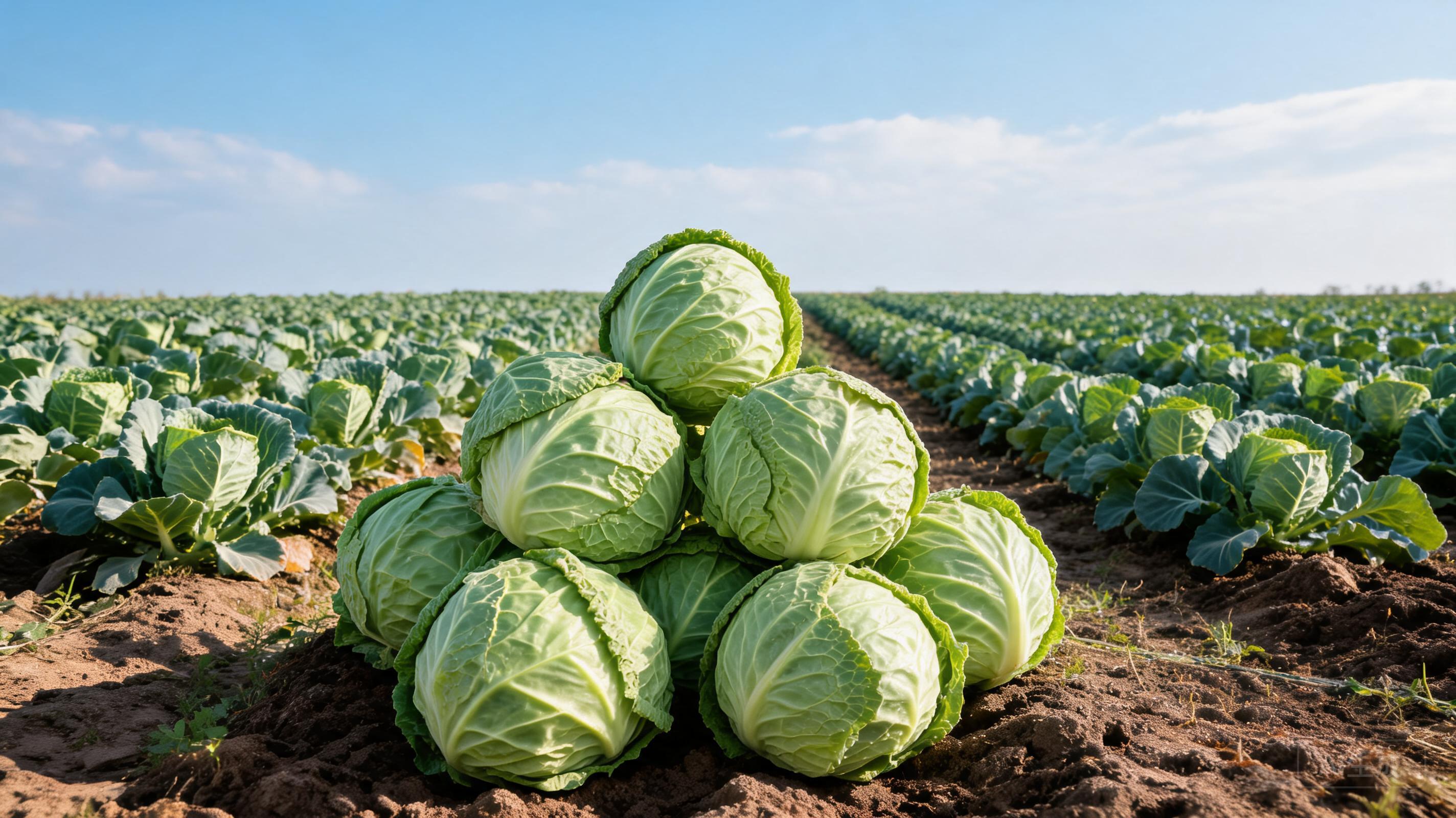 Cabbage field harvest in Shandong China