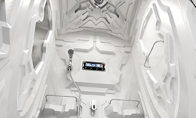 Shower room inner shell and outer shell