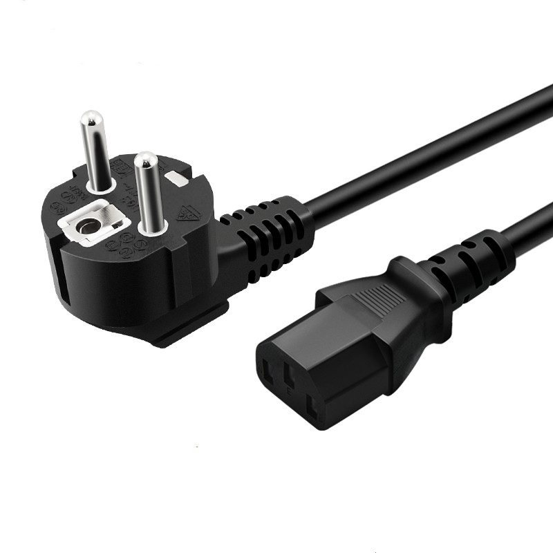 Wholesale EU Home Appliances 3-pin Power Cord Cable 1.5m Extension AC 2 Prong Rated Current 16A
