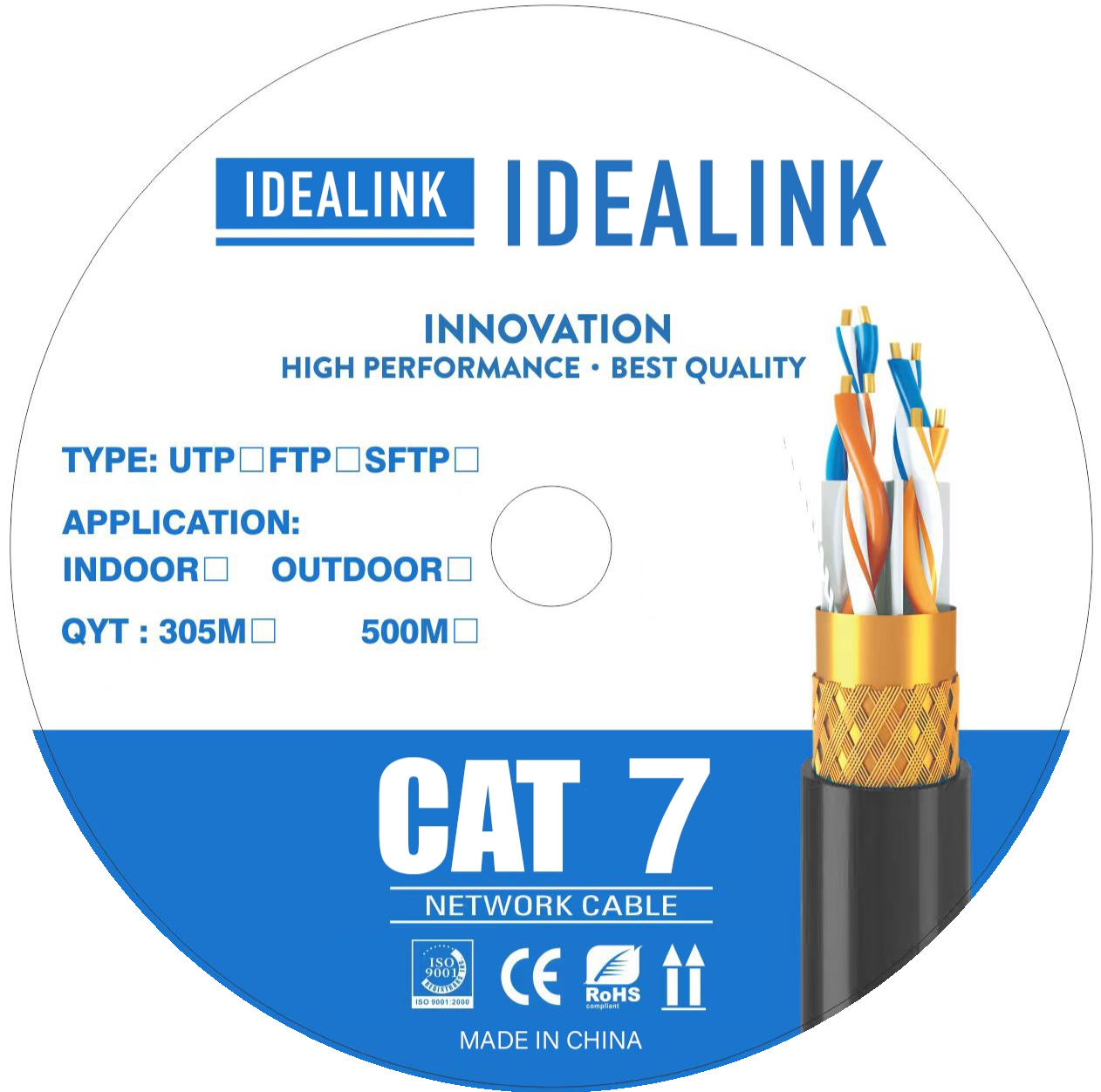 CAT7 Ethernet LAN Network Cable Outdoor SFTP Ethernet cable