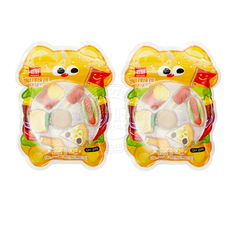 Popular Cartoon 3D Fast Food Eraser Funny Puzzle Creative Stationery