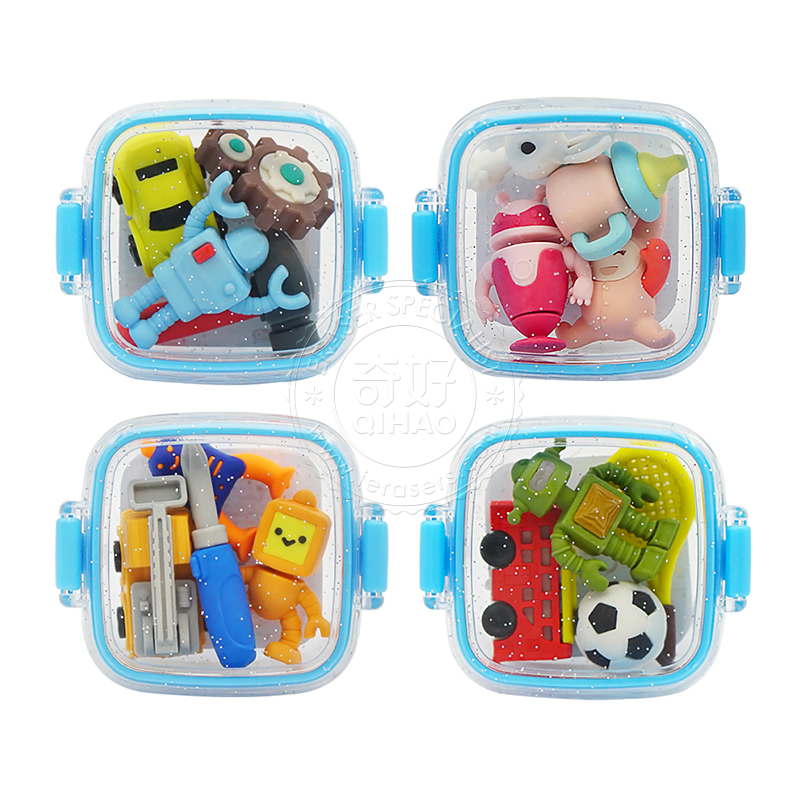 Popular Cartoon 3D Eraser Boy Stationery Lunch Box 