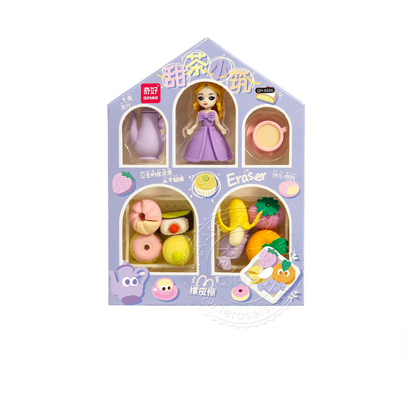 Creative Afternoon Tea 3D Puzzle Eraser Set Girl Gift