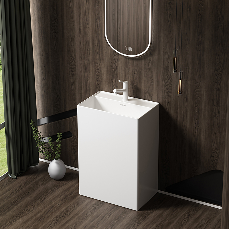 Ceramic Pedestal Basin Freestanding Sink For Central Asia Frost Resistant Custom Glaze Custom Box