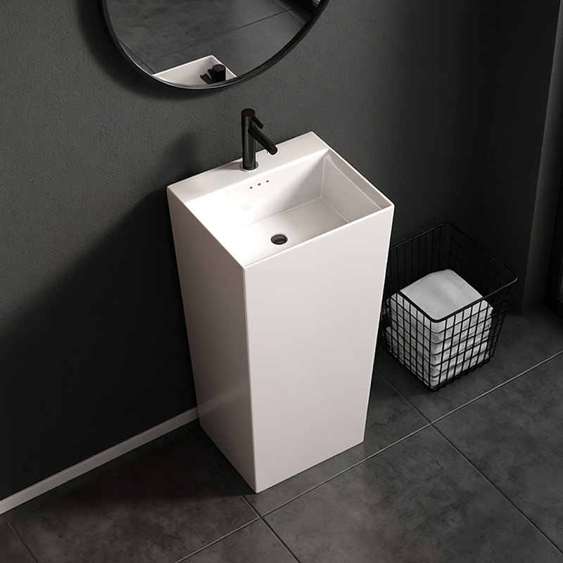  Ceramic Pedestal Basin Freestanding Sink Bulk Supply Custom Packaging Custom Glaze For Builders