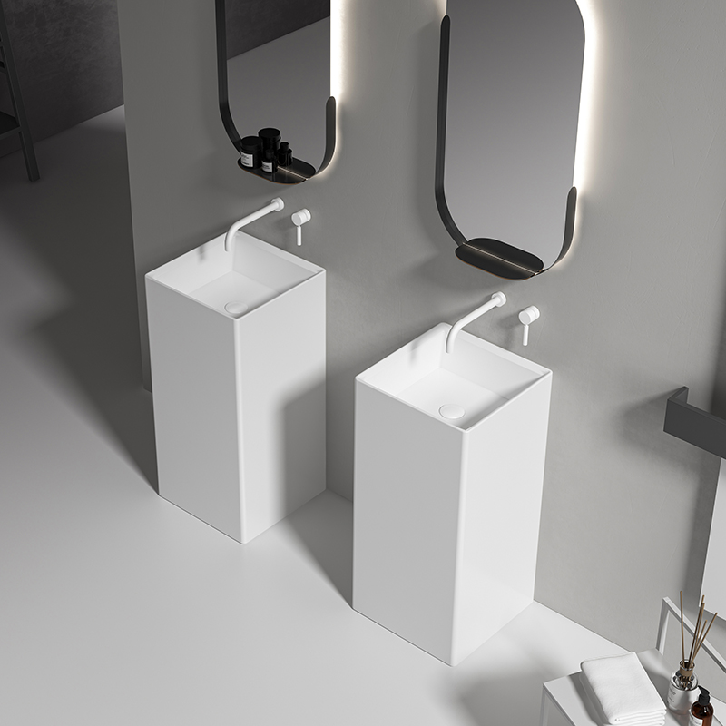 Reliable Ceramic Pedestal Basin Freestanding Sink Frost Resistant Custom Glaze Custom Logo Box