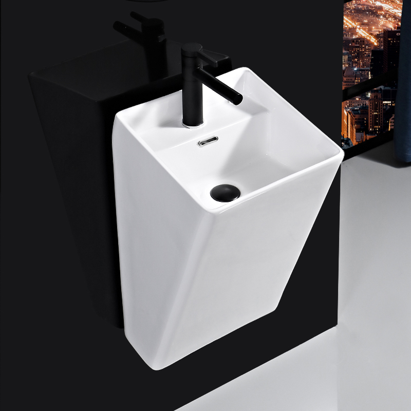 Rectangular Wall Hung Ceramic Wash Basin Stain Resistant Non Porous Glaze Anti Dirt Surface Factory Direct OEM ODM Custom Packaging Support Small Custom Orders For Building Contractors