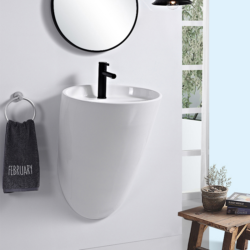 Oval Floating Ceramic Wash Basin Anti Stain Vitreous Glaze Easy To Wipe Clean Factory Direct Large Stock Custom Sample Support Small Custom Orders For Sanitary Ware Distributors