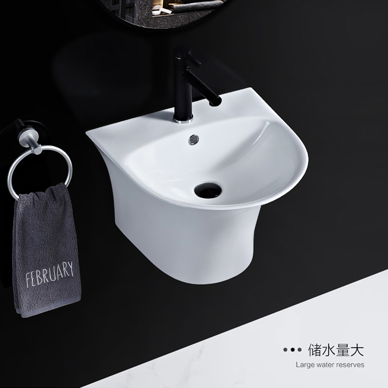 Small Wall Hung Ceramic Wash Basin Smooth Easy Clean Glaze Anti Dirt Factory Direct Large Stock Custom Sample Support Small Custom Orders For Guest Bathroom Projects