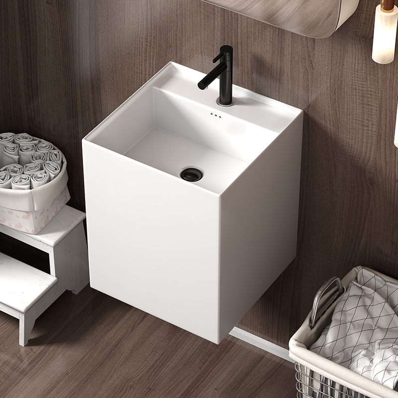 Minimalist Floating Ceramic Wash Basin High Temperature Glaze Anti Fouling Easy Clean Factory Direct Large Stock Custom Sample Support Small Custom Orders For Construction Projects