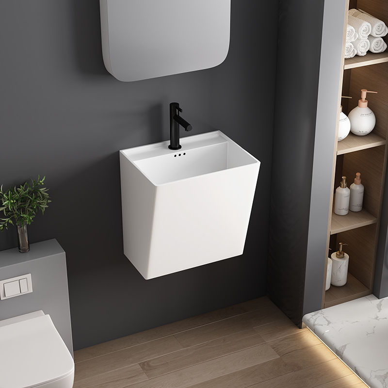  White Gloss Wall Mounted Ceramic Wash Basin Anti Stain Smooth Glaze Easy Clean Factory Direct Large Stock Custom Sample Support Small Custom Orders For Commercial Restroom Projects