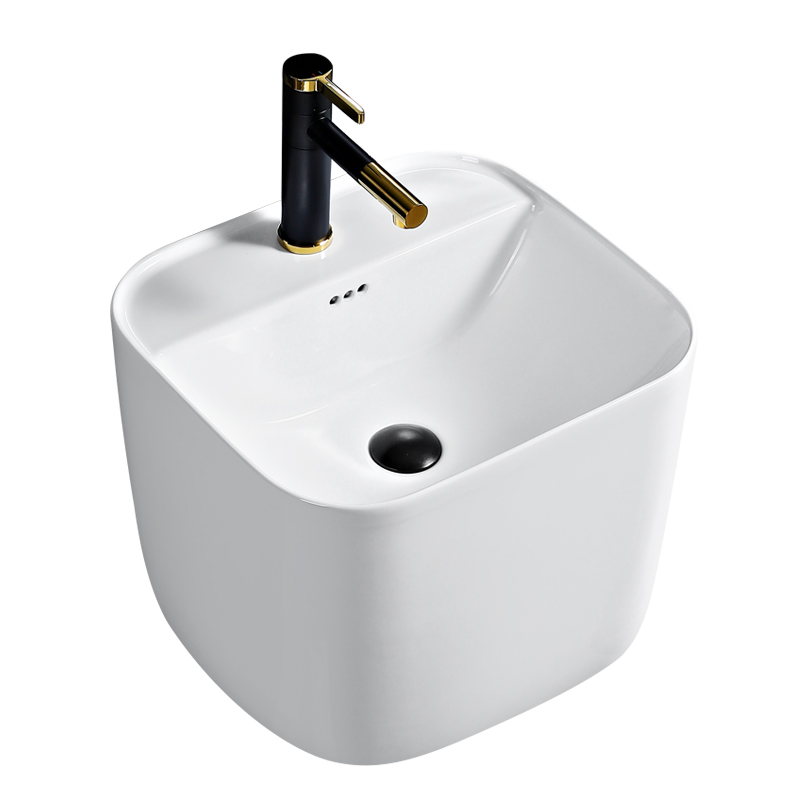 Retro Wall Hung Ceramic Wash Basin High Temperature Vitreous Glaze Stain Resistant Factory Direct Large Stock Custom Sample Support Small Custom Orders For Villa Renovation Projects