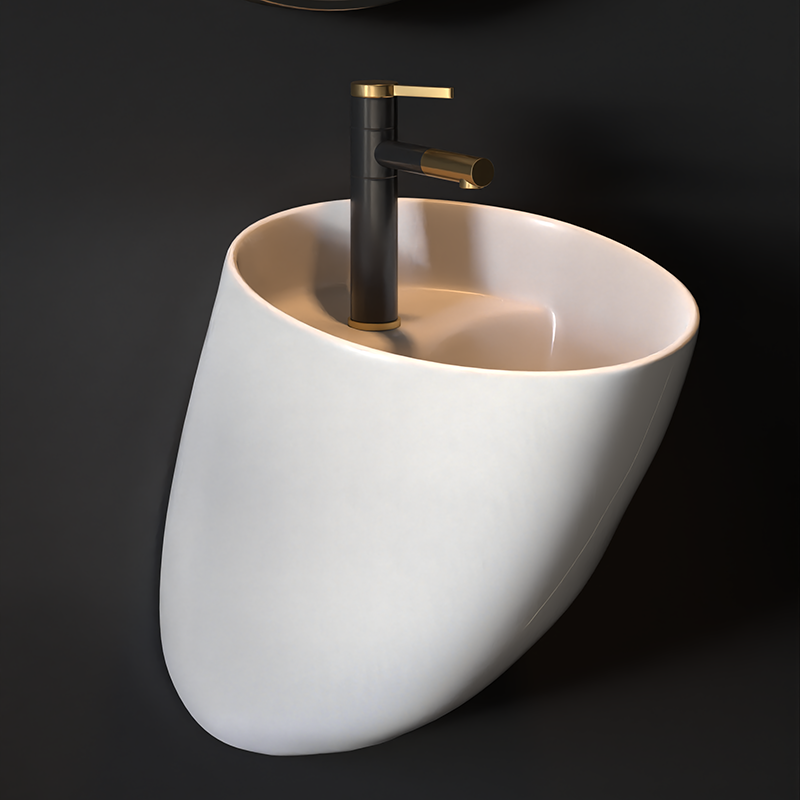 Heavy Duty Wall Mounted Ceramic Wash Basin Easy Clean Anti Dirt Glaze Non Porous Factory Direct OEM ODM Custom Packing Support Small Custom Orders For Public Toilet Contractors