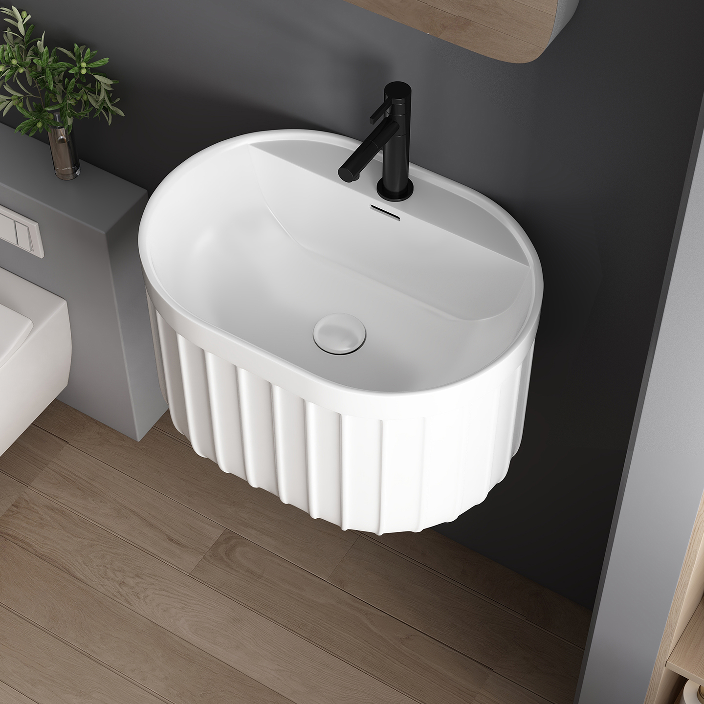 Large Rectangular Wall Hung Ceramic Wash Basin High Temp Non Porous Glaze Anti Fouling Factory Direct OEM ODM Custom Packaging Support Small Custom Orders For Hotel Construction Projects