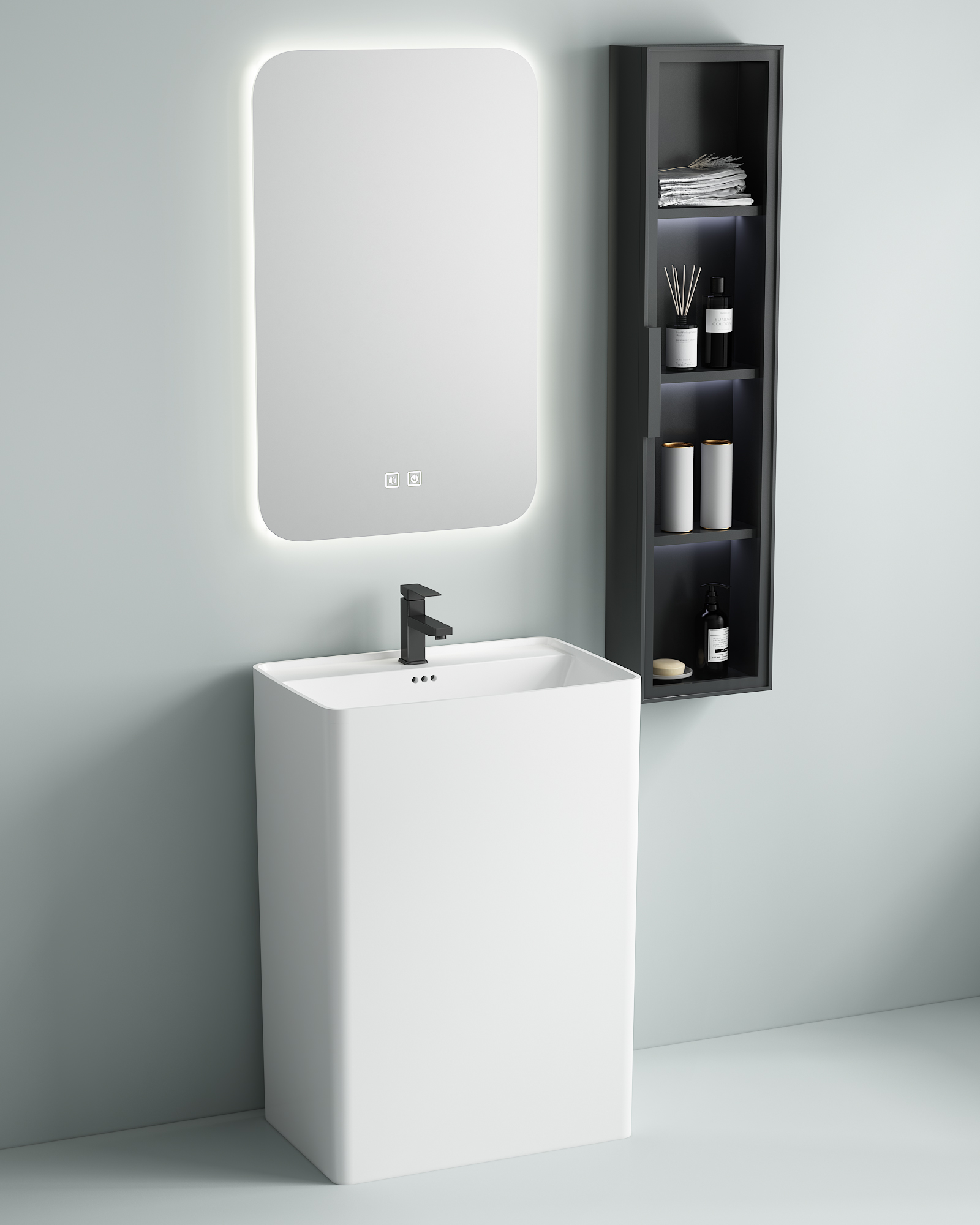 Classic Ceramic Pedestal Sink Customizable Glaze Frost Resistant Wholesale Custom Logo Packaging