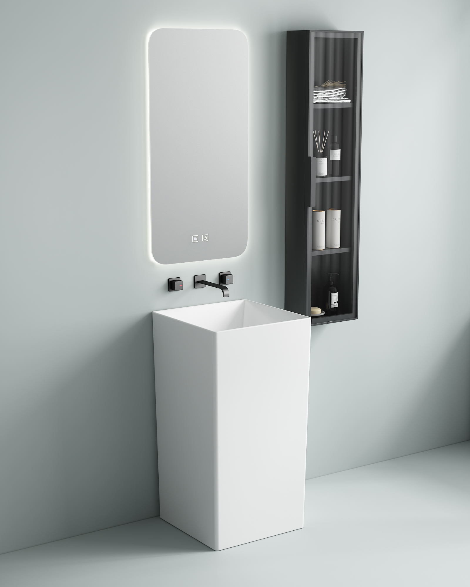 High Gloss Ceramic Pedestal Basin Wholesale Custom Packaging OEM ODM Cold Resistant