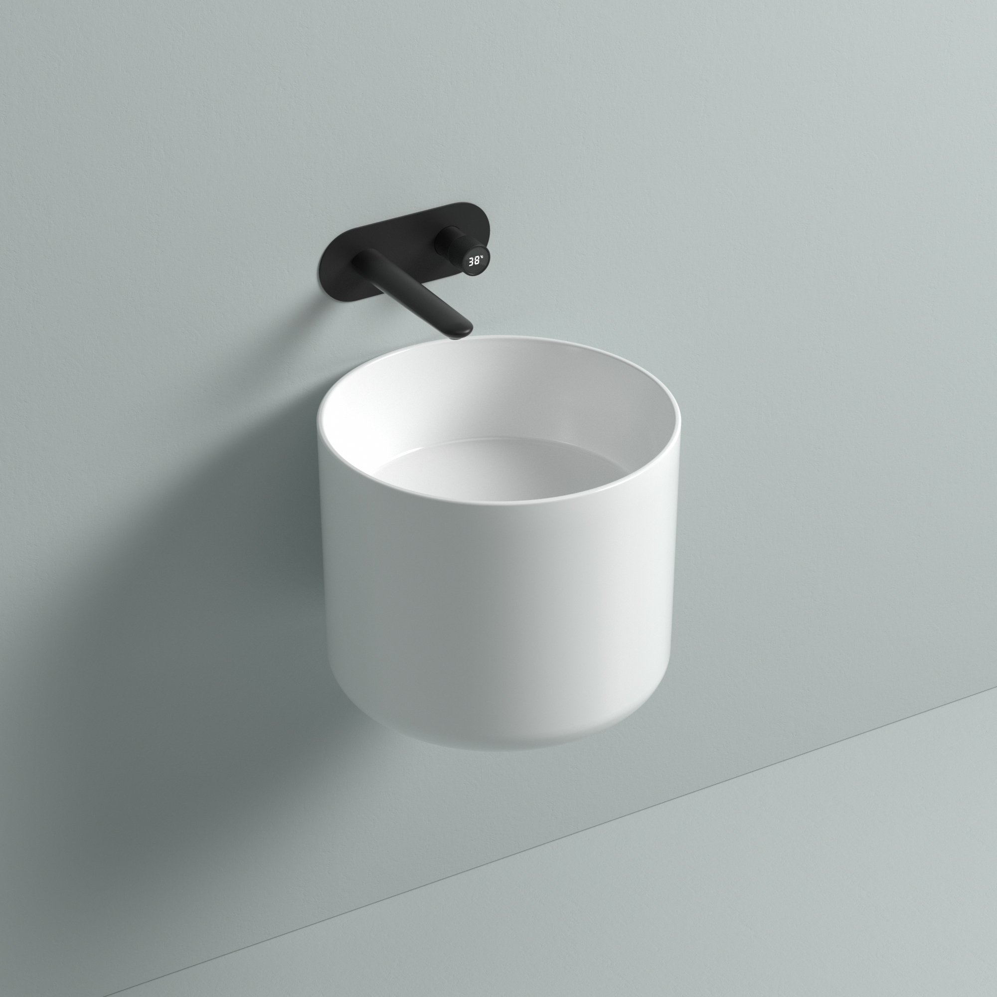 Elegant Wall Mounted Ceramic Wash Basin Stain Resistant Non Porous Glaze Anti Dirt Factory Direct OEM ODM Custom Packaging Support Small Custom Orders For Commercial Bathroom Projects
