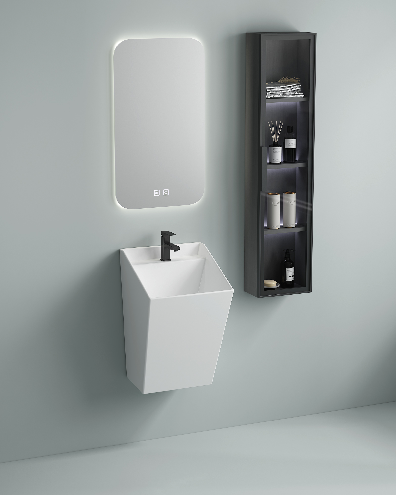 Rounded Floating Ceramic Wash Basin Vitreous Anti Fouling Glaze Smooth Surface Factory Direct Large Stock Custom Sample Support Small Custom Orders For Building Importers