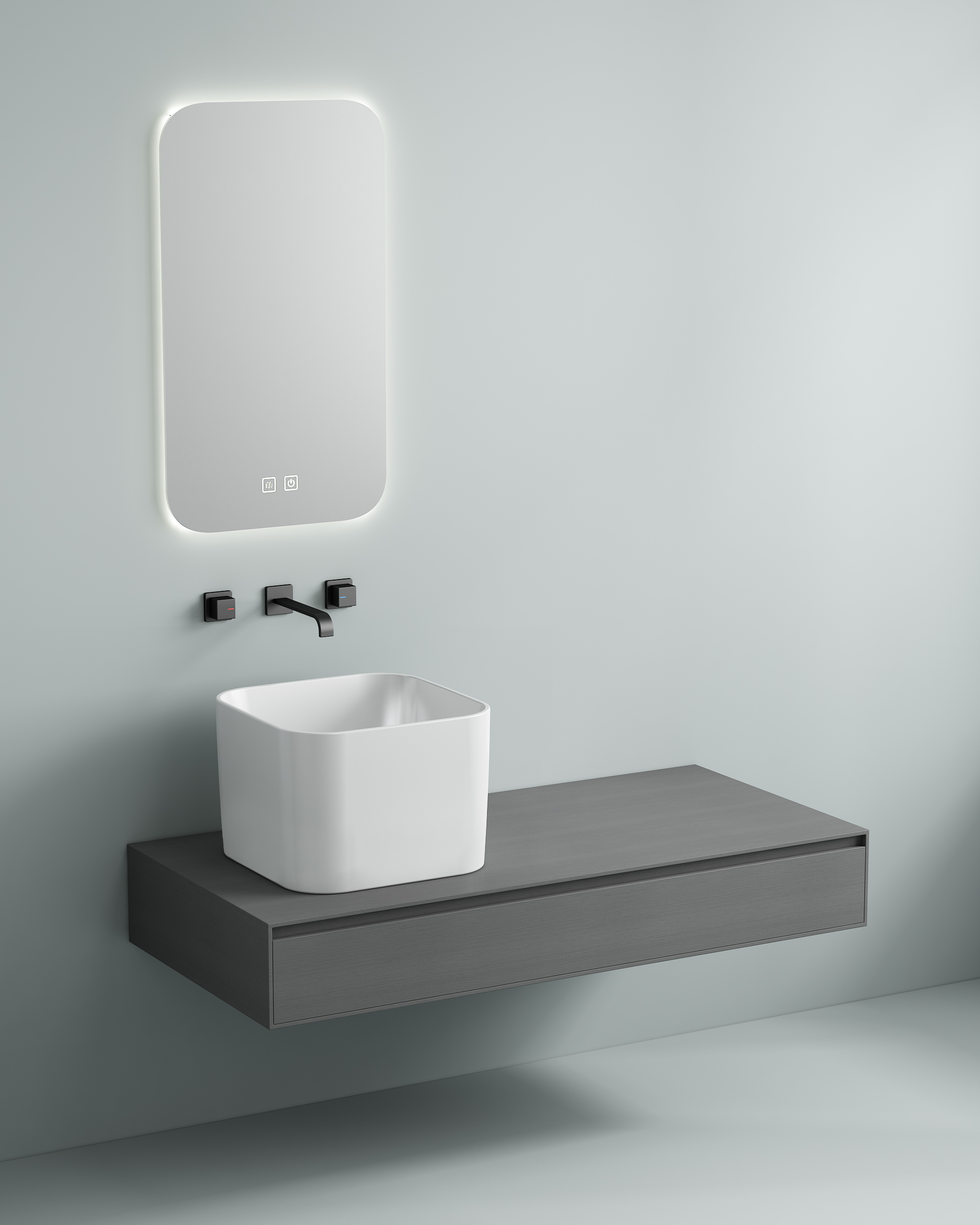 Stable Structure Floating Ceramic Wash Basin High Gloss Easy Clean Glaze Non Porous Anti Stain Factory Direct OEM ODM Custom Packing Support Small Custom Orders For Sanitary Ware Importers
