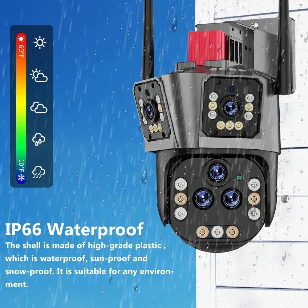 20MP 10K Outdoor PTZ Camera | 5-Lens Triple Screen | 20X Zoom AI Human Tracking | WiFi IP Surveillance